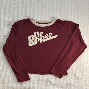 Dr Pepper Women's Long Sleeve Tee - Maroon